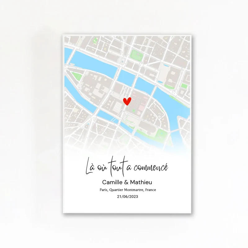 Affiche personnalisée lieu de rencontre