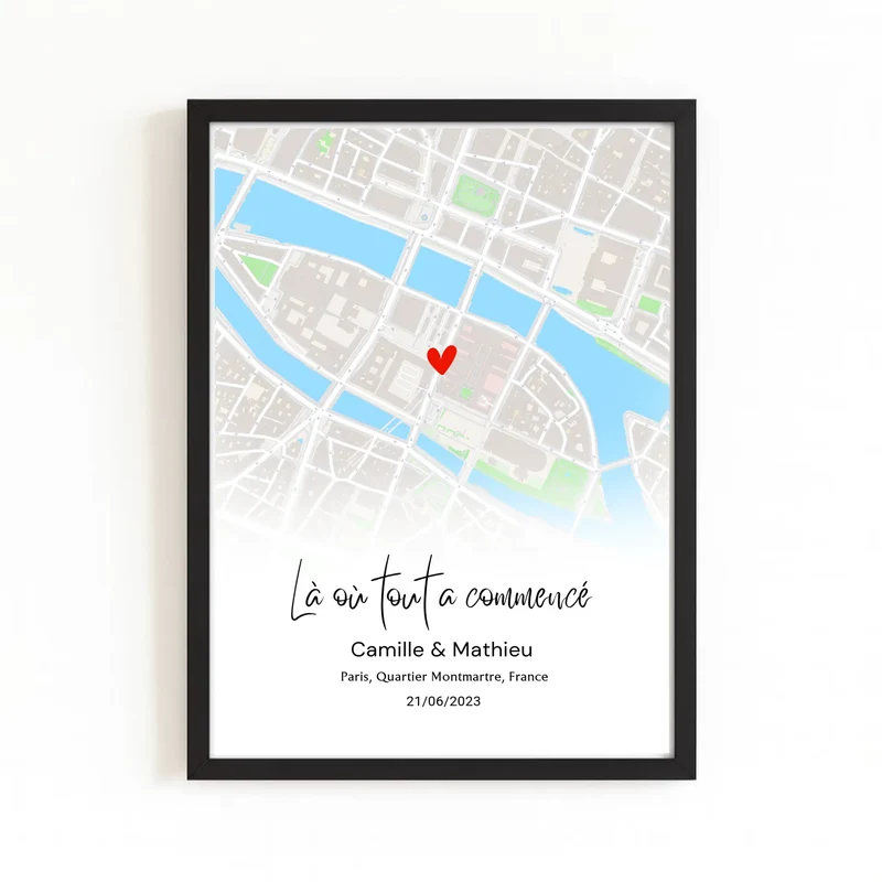 Affiche personnalisée lieu de rencontre
