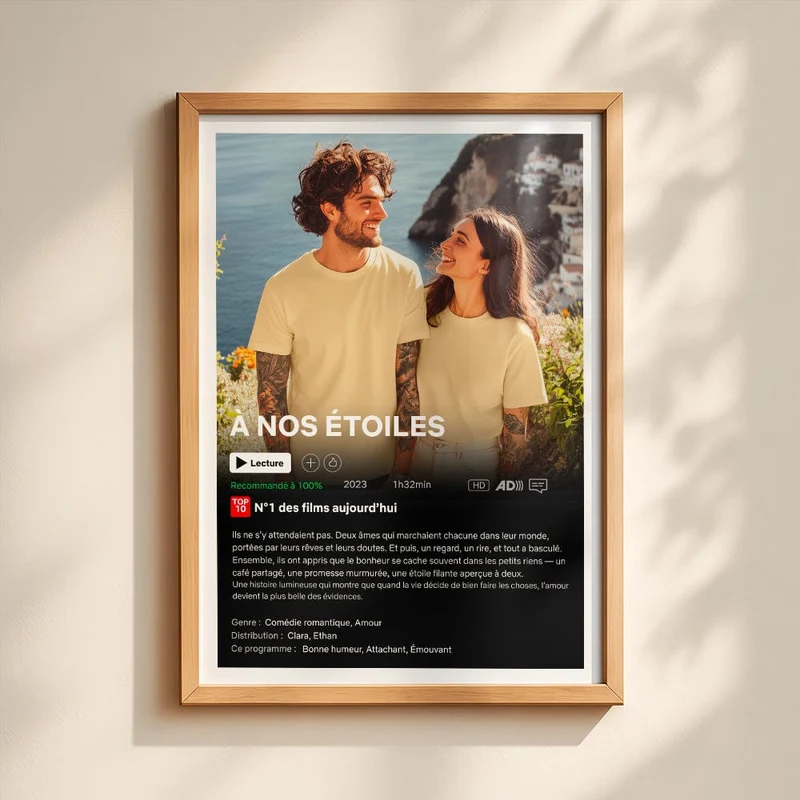 Affiche Netflix Couple Personnalisée
