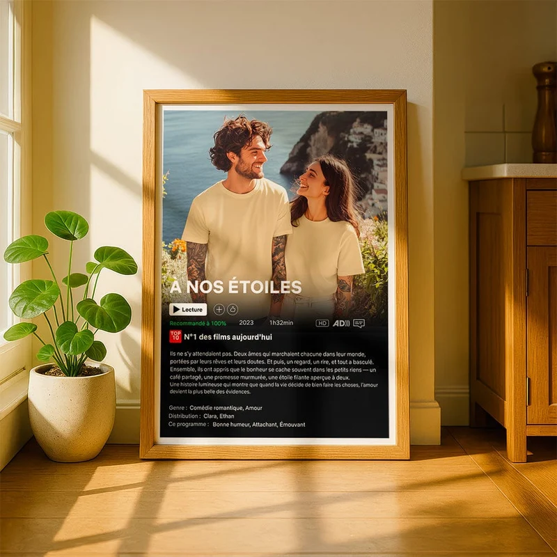 Affiche Netflix Couple Personnalisée