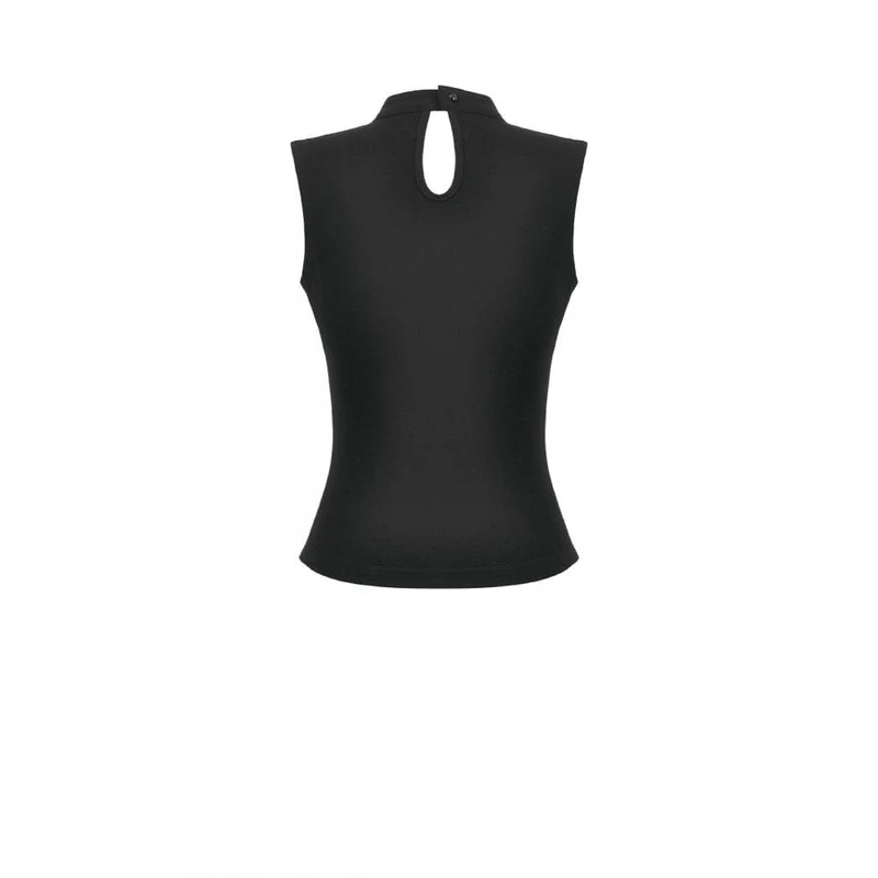 Punk-Tanktop mit Ösen, Sargform und Mesh-Einsätzen für Damen