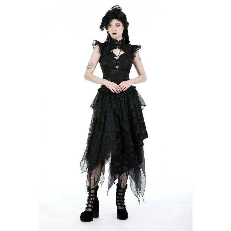 Unregelmäßiger Lagenrock im Punk-Stil für Damen
