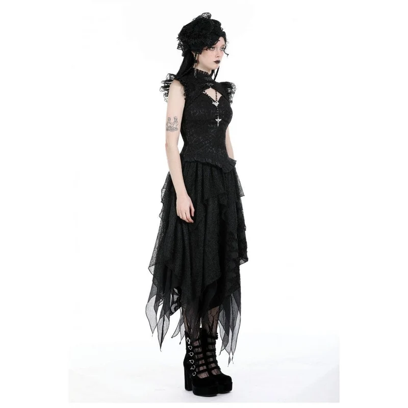 Unregelmäßiger Lagenrock im Punk-Stil für Damen