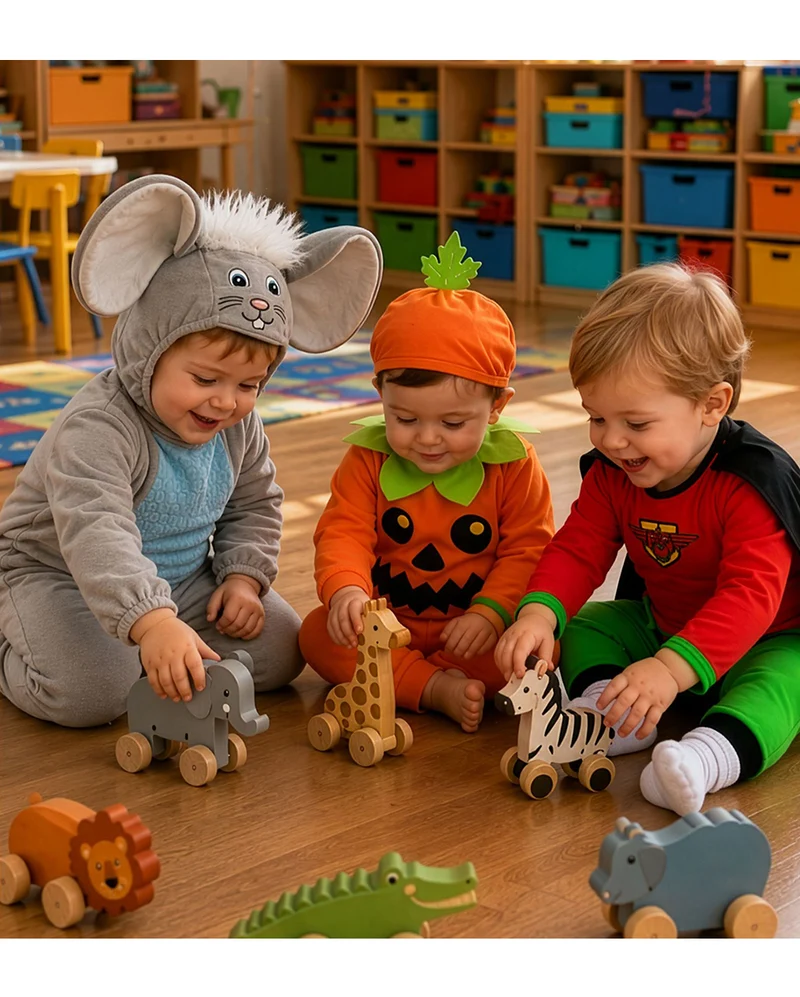 Kürbis Jumpsuit Kleinkinder Kostüm mit Mütze