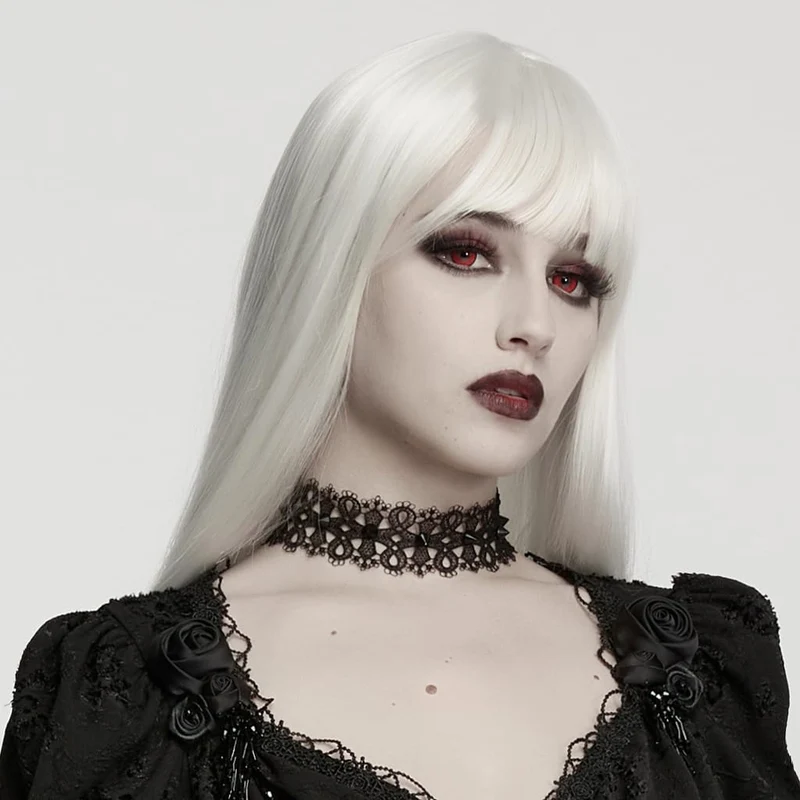 Gothic-Choker mit Nieten und Spitze für Damen