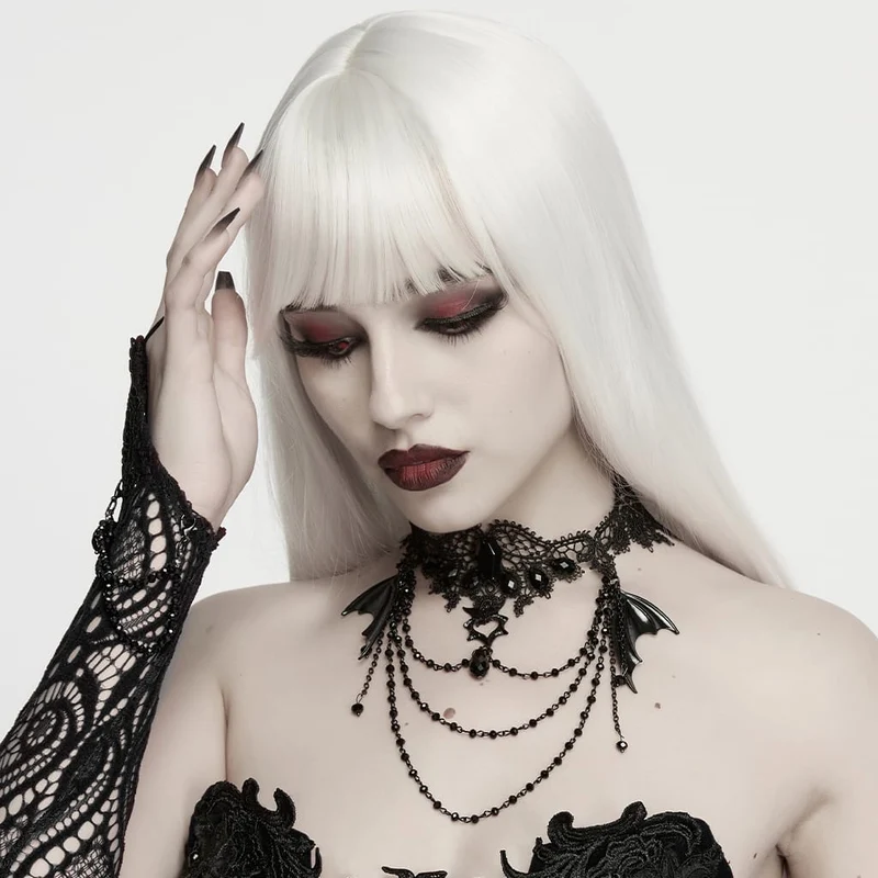 Gothic-Fledermausflügel-Kettenchoker für Damen