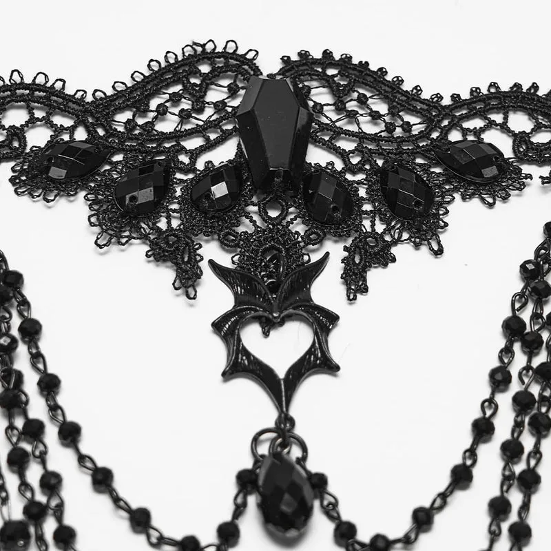 Gothic-Fledermausflügel-Kettenchoker für Damen