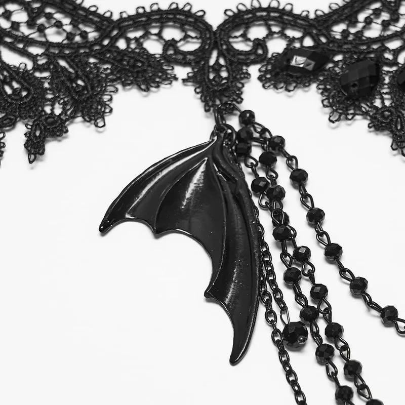 Gothic-Fledermausflügel-Kettenchoker für Damen