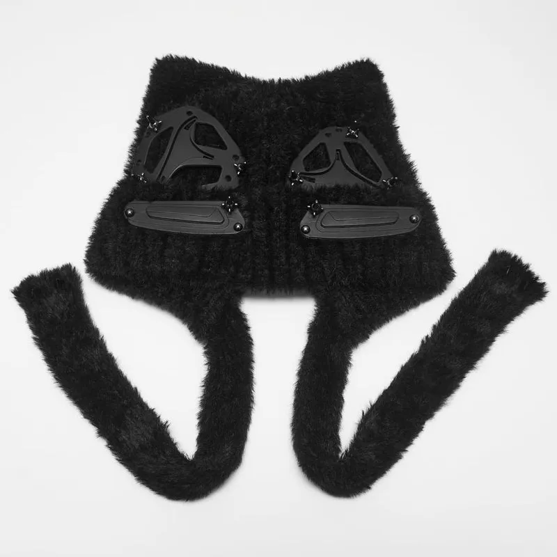 Damen-Punk-Katzenohren-Pelzmütze