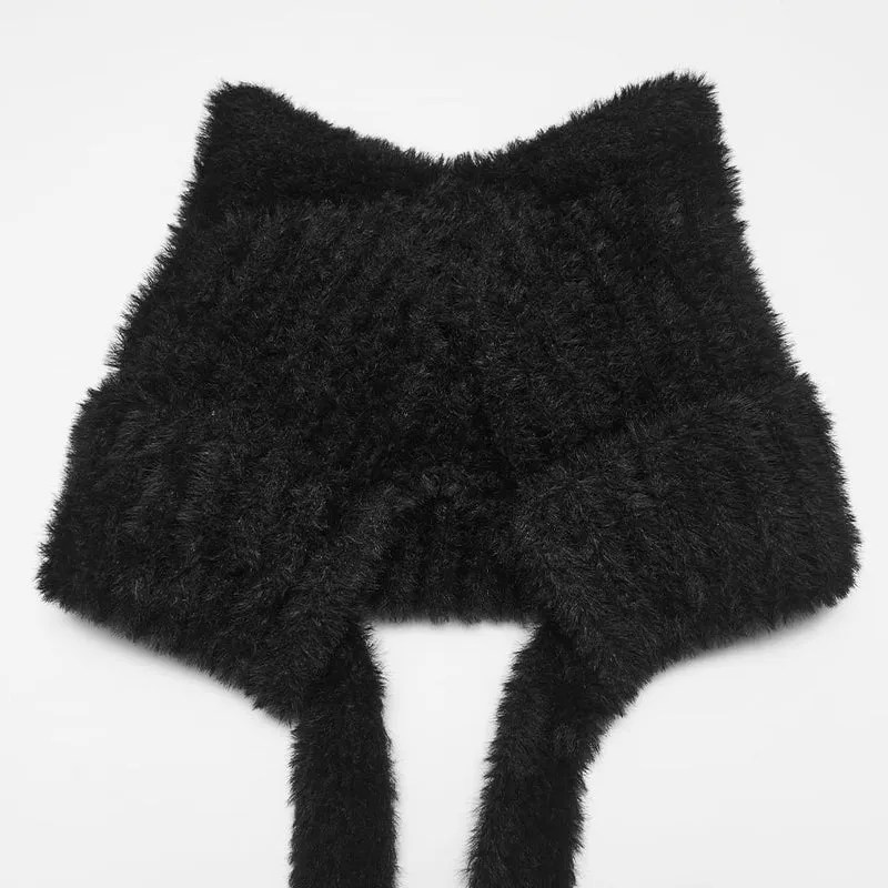 Damen-Punk-Katzenohren-Pelzmütze