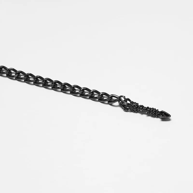 Punk-Totenkopf-Ketten-Körpergeschirr für Damen