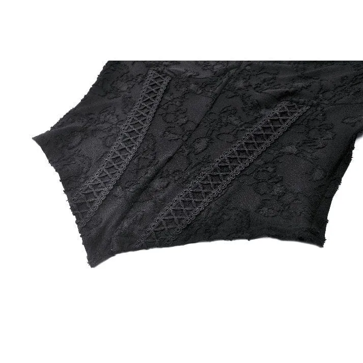 Gothic-Spitzenhemd mit tiefem, ausgestelltem Ärmel für Damen