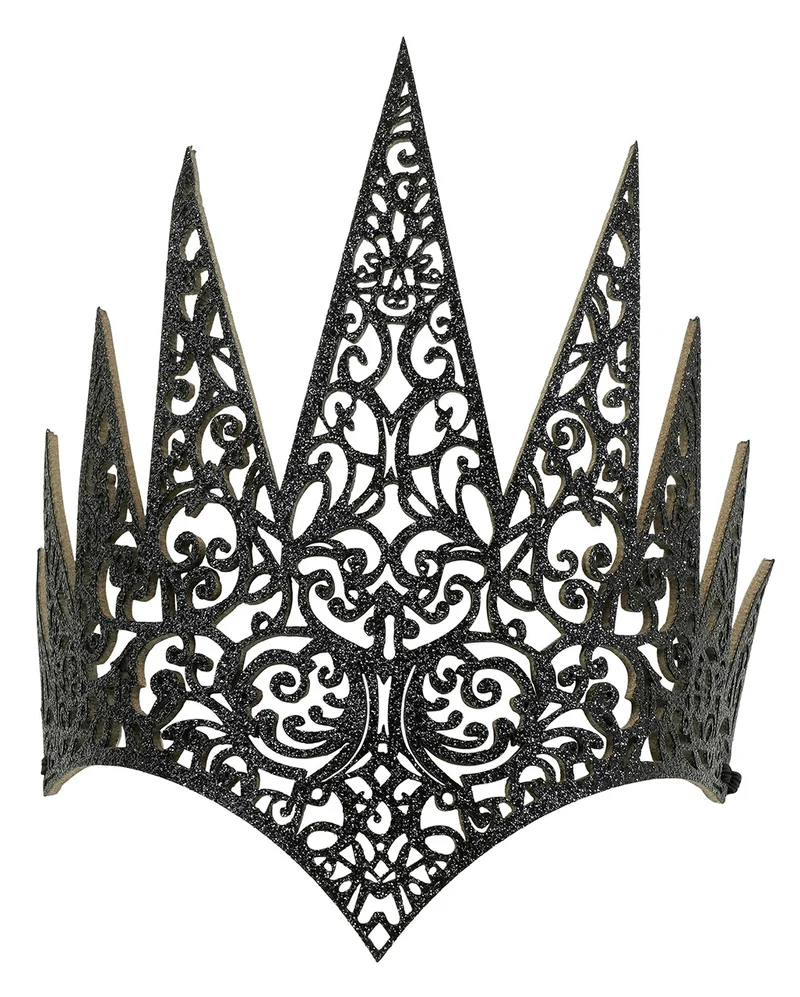 Glitzer Krone Schwarz