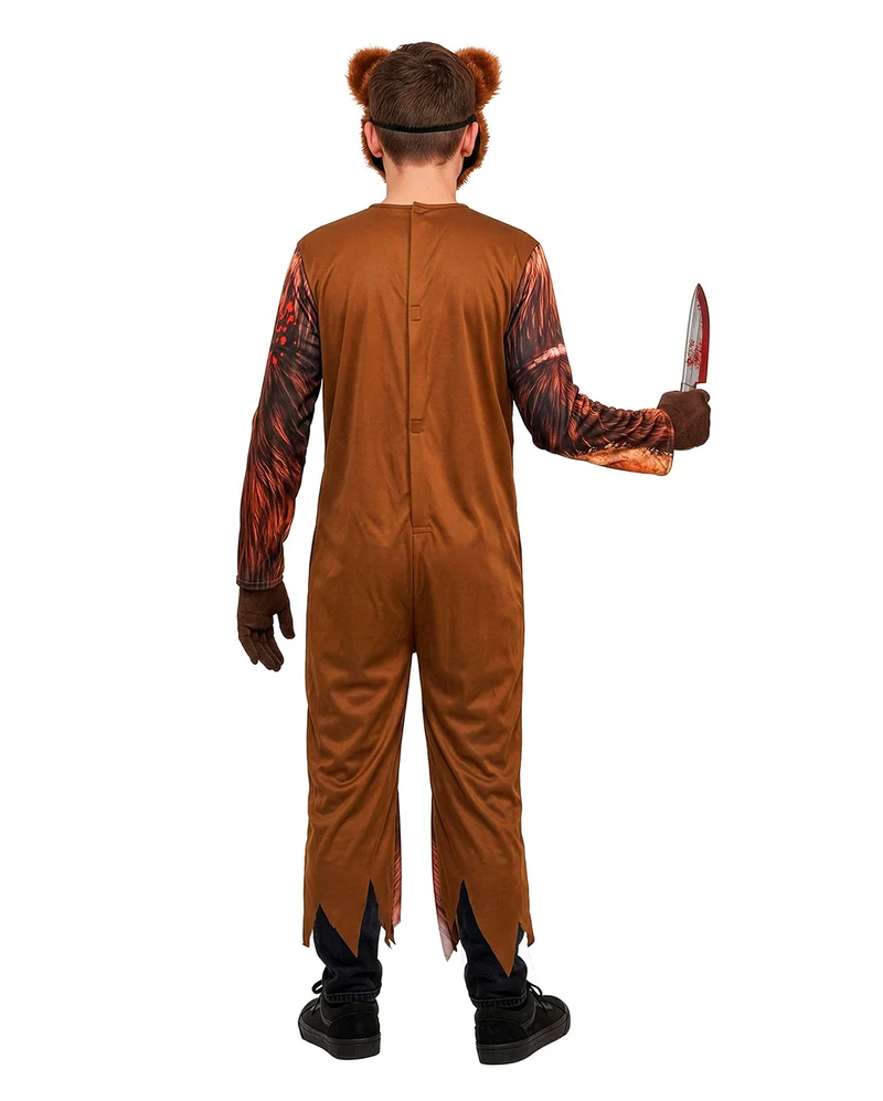 Zombie Bär Kinder Kostüm-Jumpsuit mit Maske