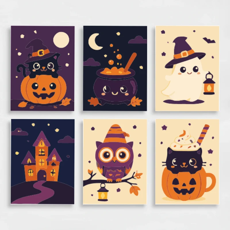 Spooky Cute Halloween Collection - Mini Paint by Numbers Set