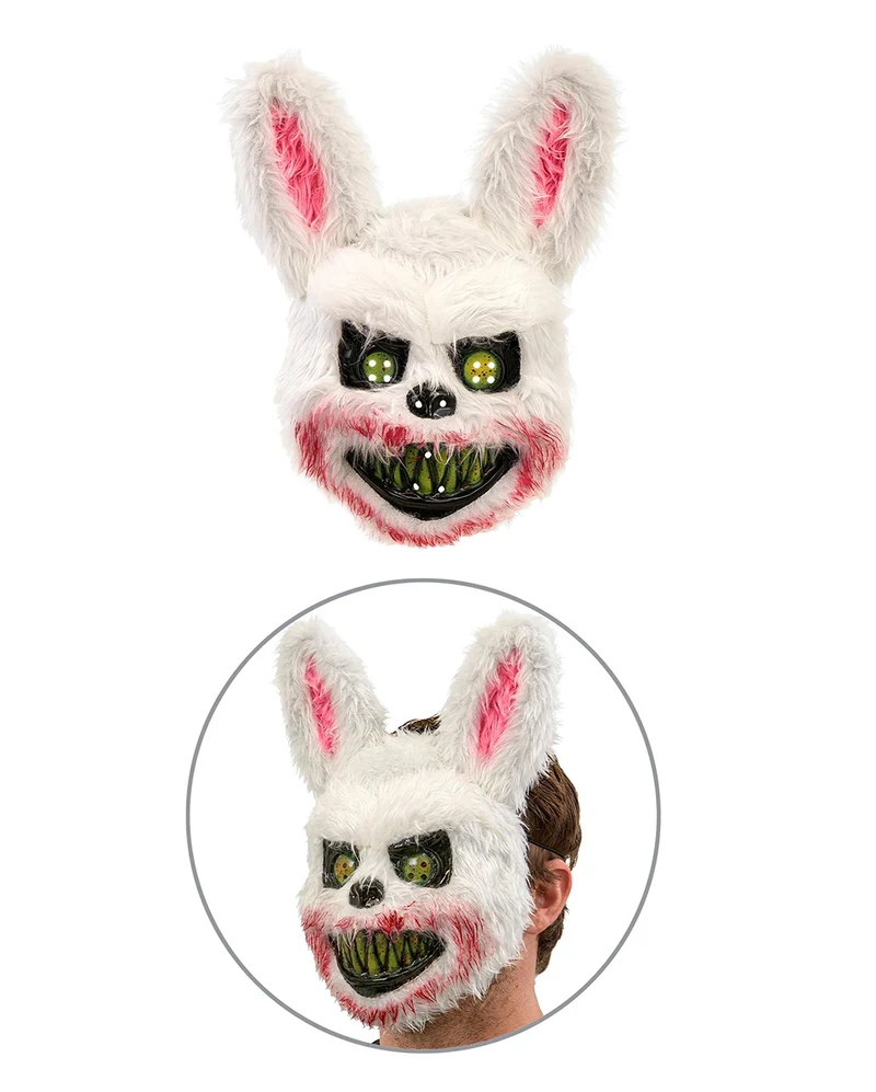 Zombie Hase Herren Kostüm-Jumpsuit mit Maske