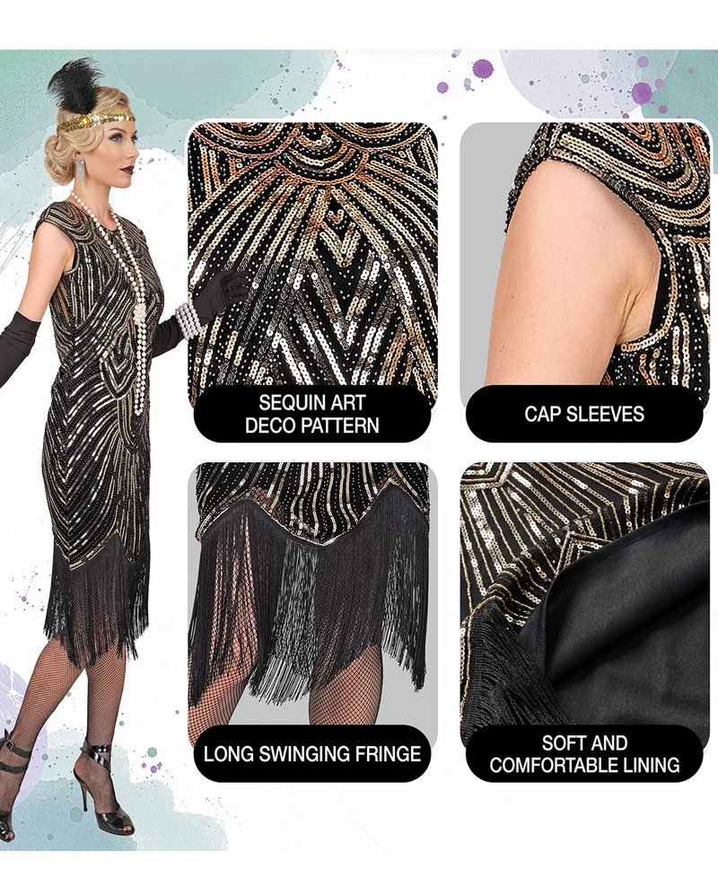 20s Gatsby Flapper Kostümkleid