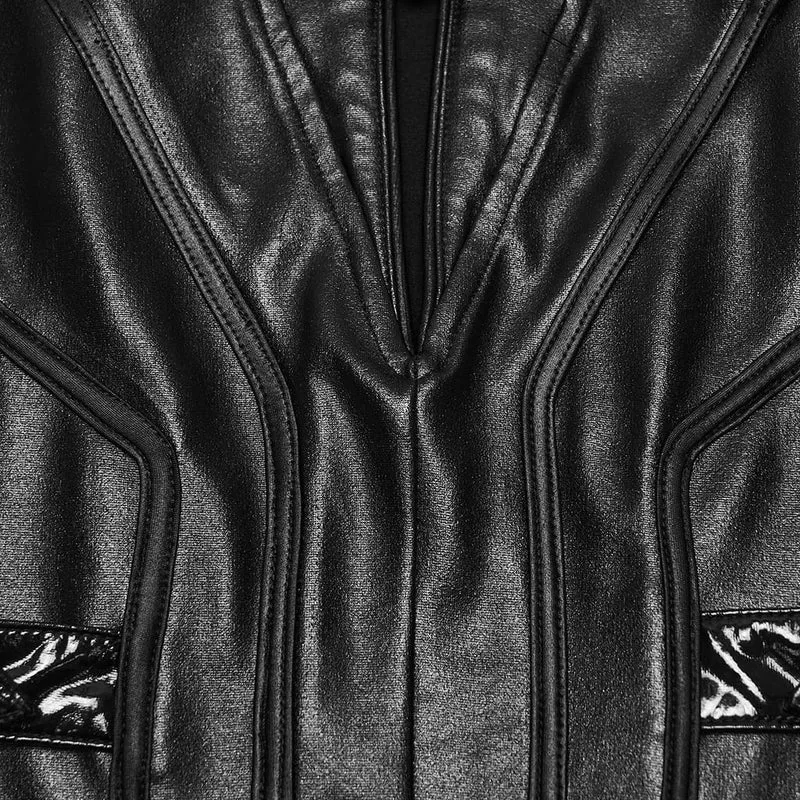 Ärmelloses Cyberpunk-Kleid mit Schnallenriemen für Damen