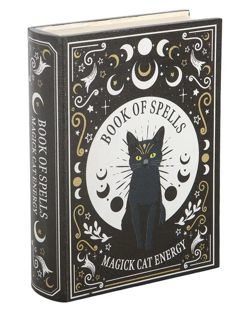 „Black Cat Magick“ Zauberbuch Aufbewahrungsbox 21cm