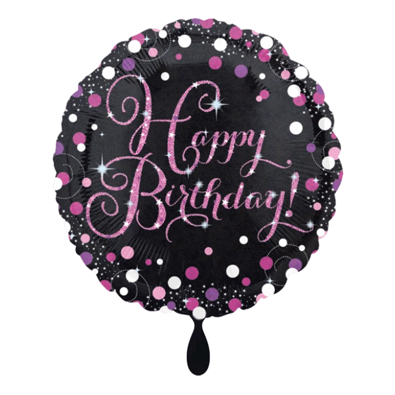 Heliumballon-Geschenk "Happy Birthday" Pink