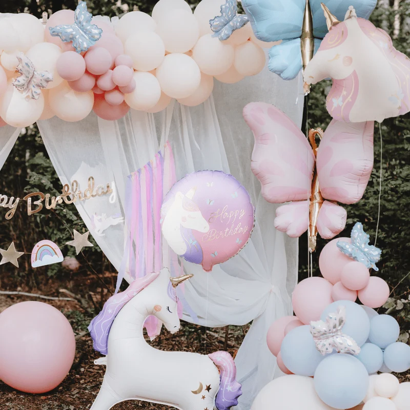 Geburtstagsballon "Happy Birthday" Einhorn