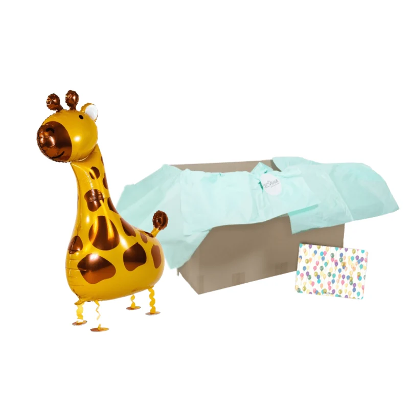 Heliumballon-Geschenk XXL Airwalker Giraffe