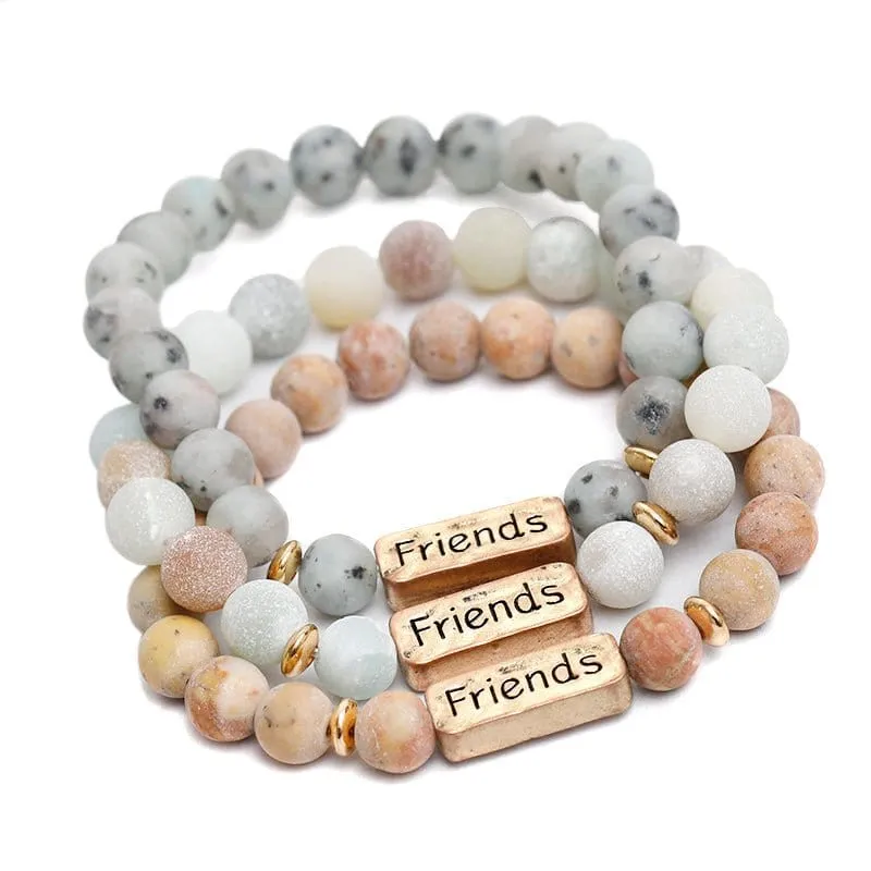 Freundschaft Armband Naturstein