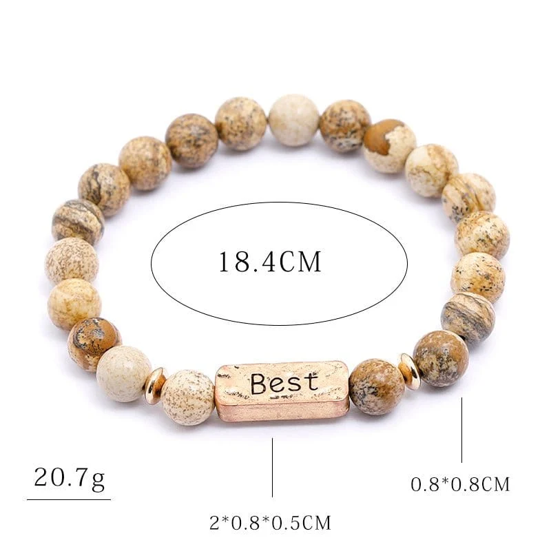 Freundschaft Armband Naturstein