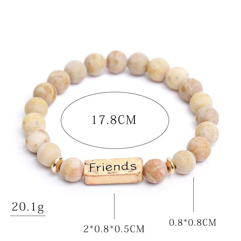 Freundschaft Armband Naturstein