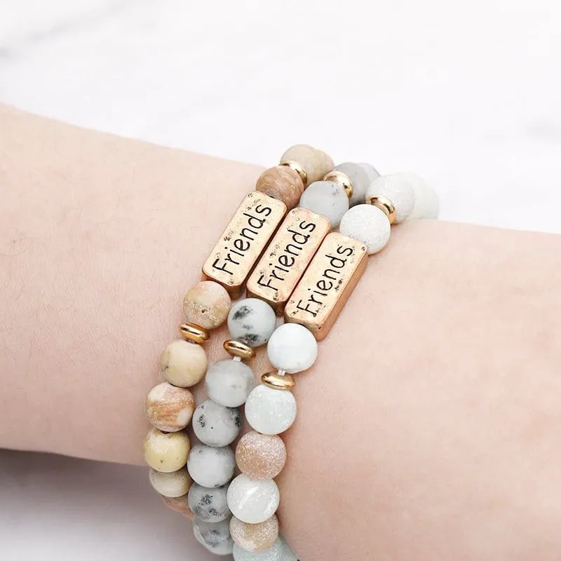 Freundschaft Armband Naturstein