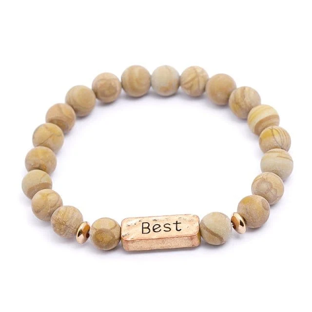 Freundschaft Armband Naturstein