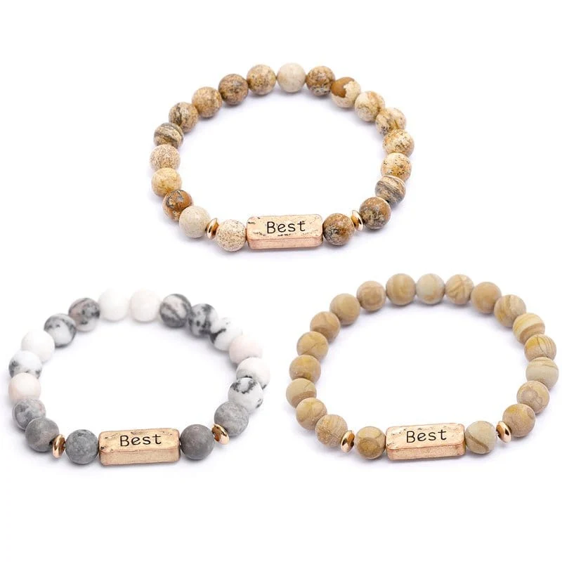Freundschaft Armband Naturstein