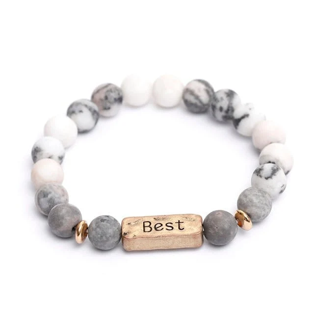 Freundschaft Armband Naturstein