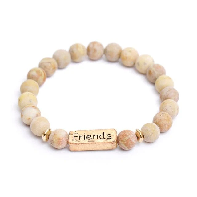 Freundschaft Armband Naturstein