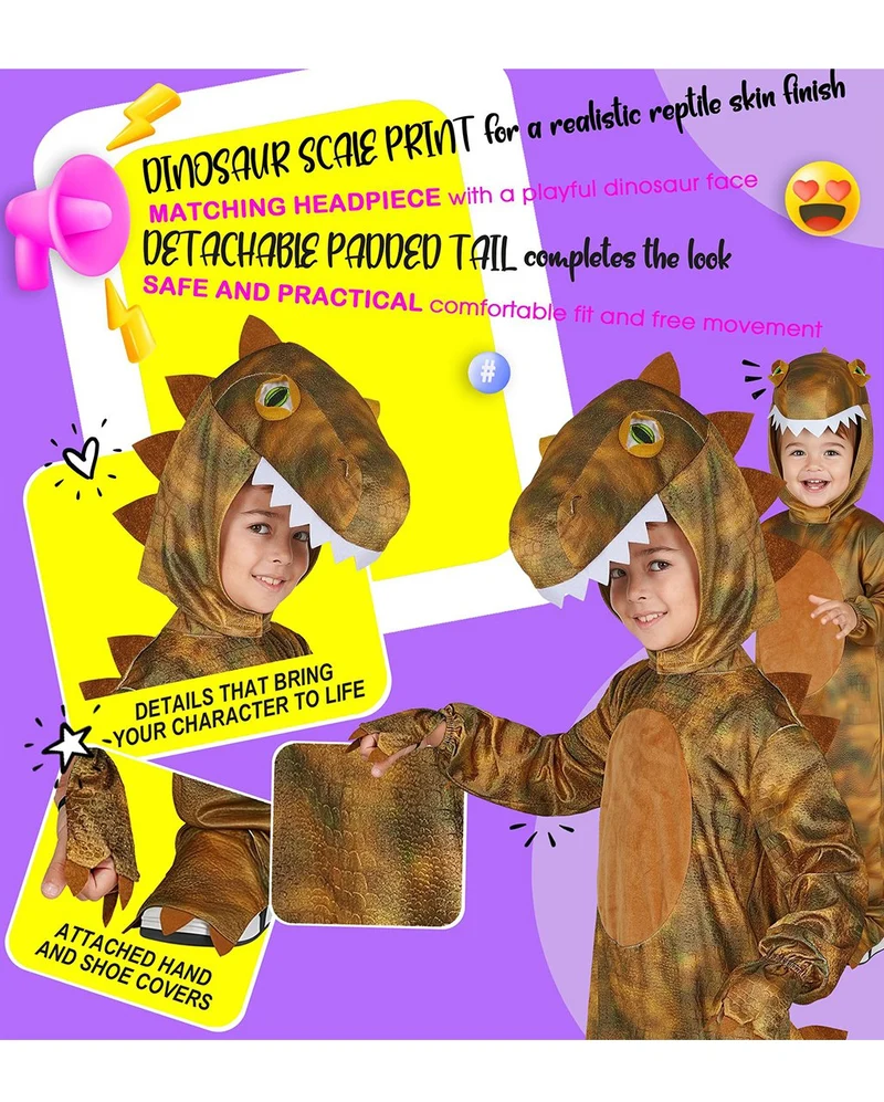 T-Rex Overall Kinder Kostüm mit Mütze