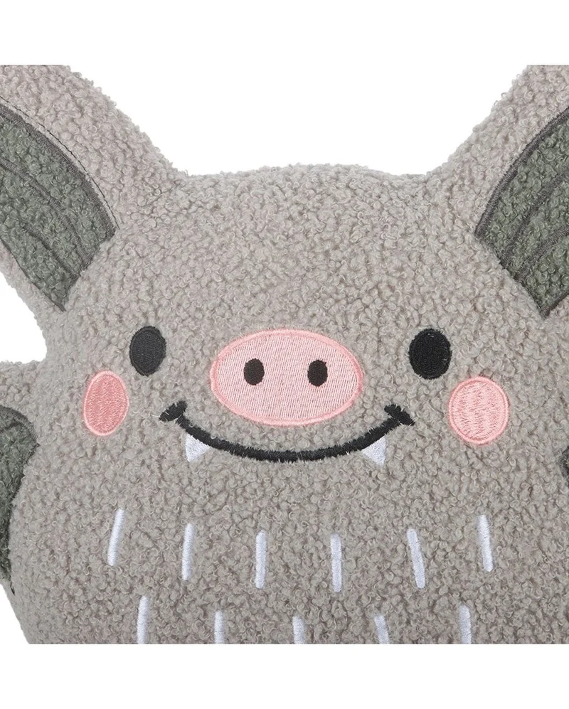 Niedliches Fledermaus Bouclé-Kissen 32cm