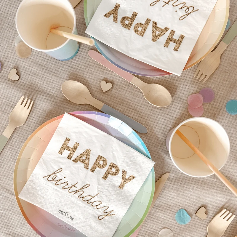 Pappbecher &-teller Set Pastell 24 Stk.