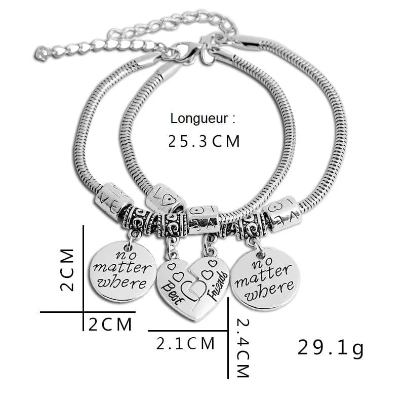 Beste Freundin Armband (Silber)