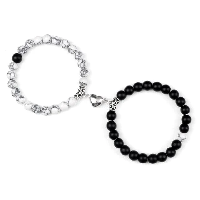 Schwarzes Und Weißes Armband Set