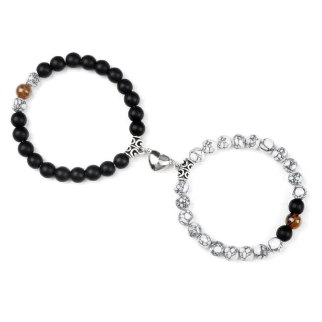 Schwarzes Und Weißes Armband Set