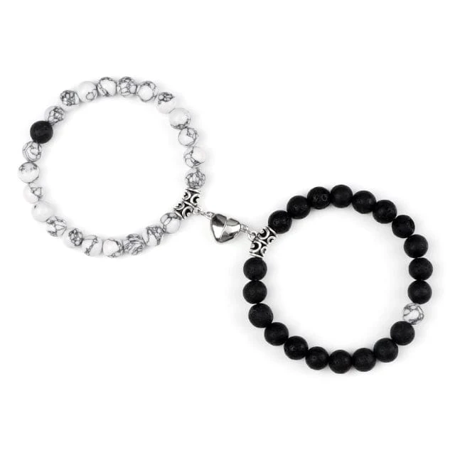 Schwarzes Und Weißes Armband Set