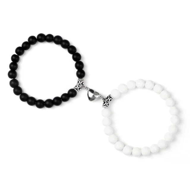 Schwarzes Und Weißes Armband Set