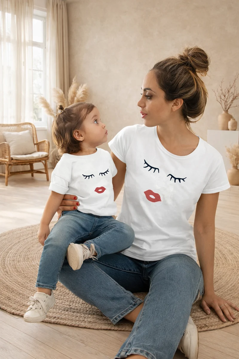 Matching T Shirt For Mom And Daughter