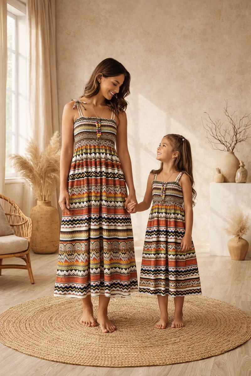 Mother Daughter Combo Dress India