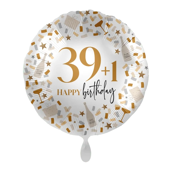 Heliumballon-Geschenk "39+1 Happy birthday!"