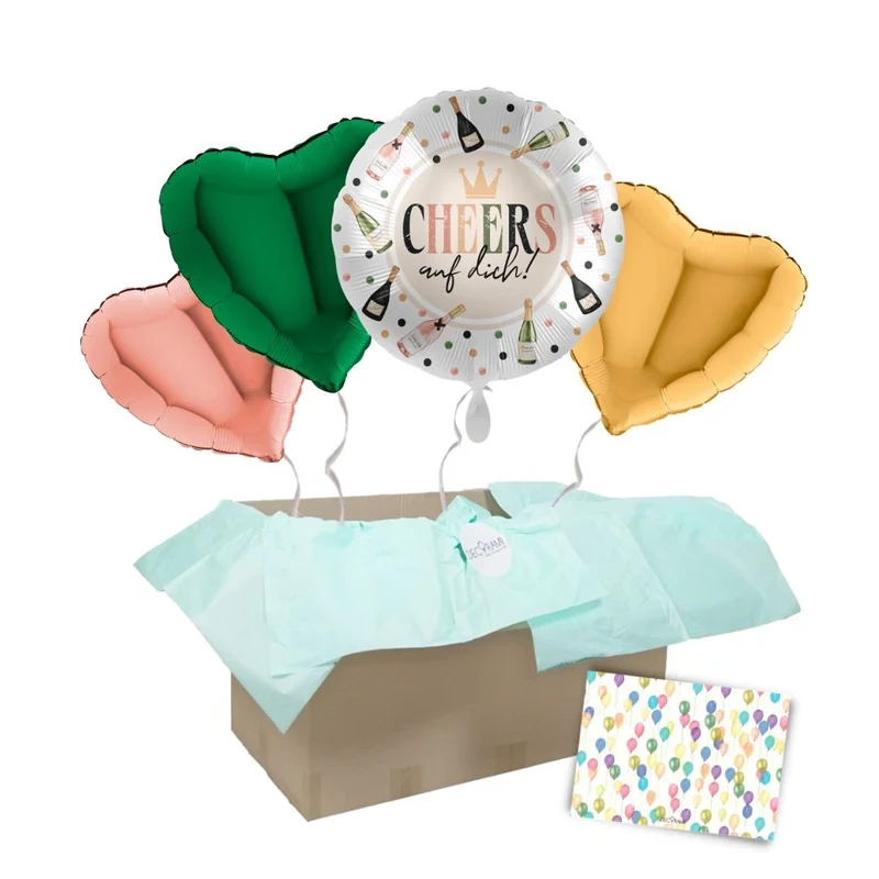 Heliumballon-Geschenk "Cheers auf dich!"