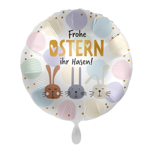 Heliumballon-Geschenk "Frohe Ostern ihr Hasen"