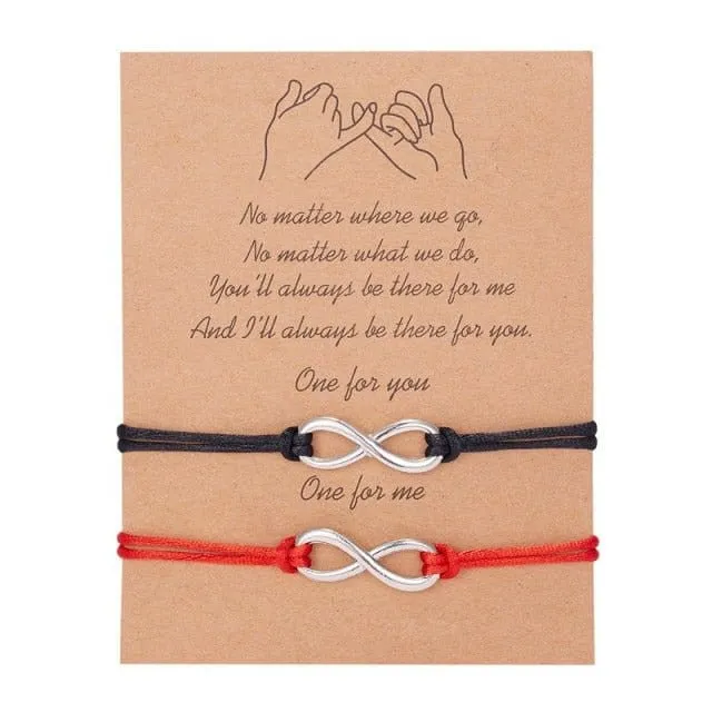 Unendliche Freundschaft Armband (Nachricht)
