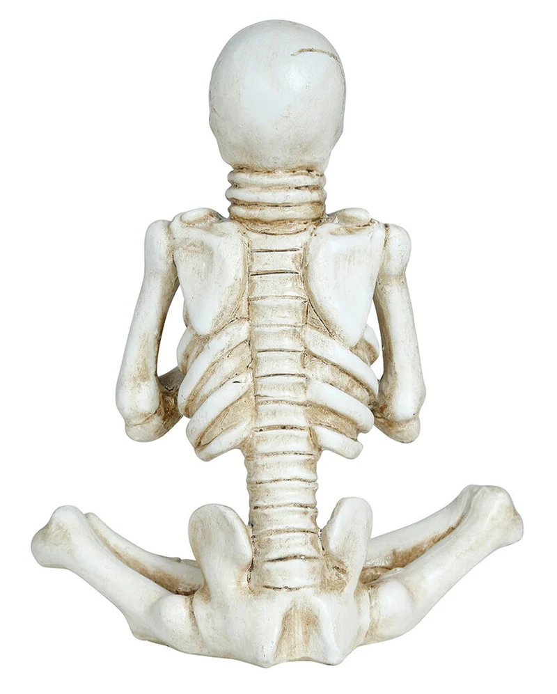 Sitzendes Skelett in Yoga Position 19cm