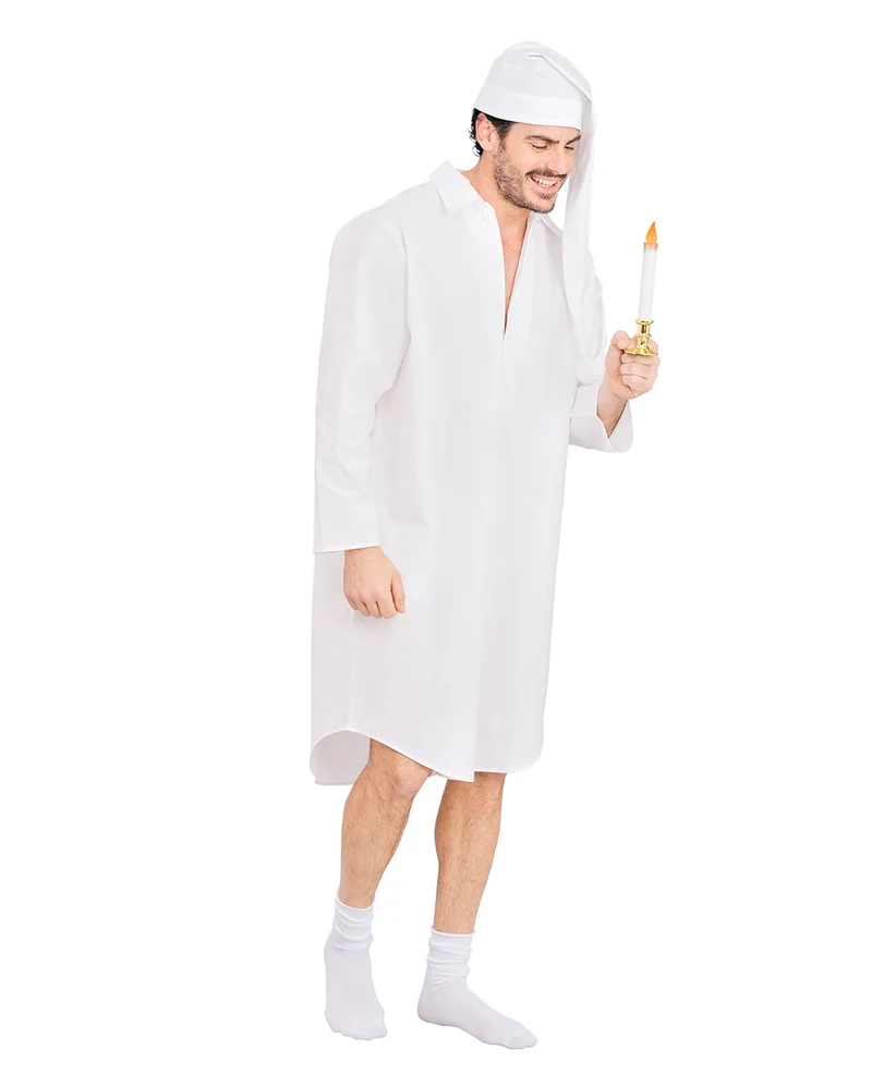 Unisex Nachthemd Kostüm mit Schlafmütze